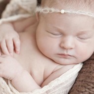 Newborn photography of a sleeping baby girl