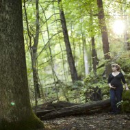 Maternity photos in the woods