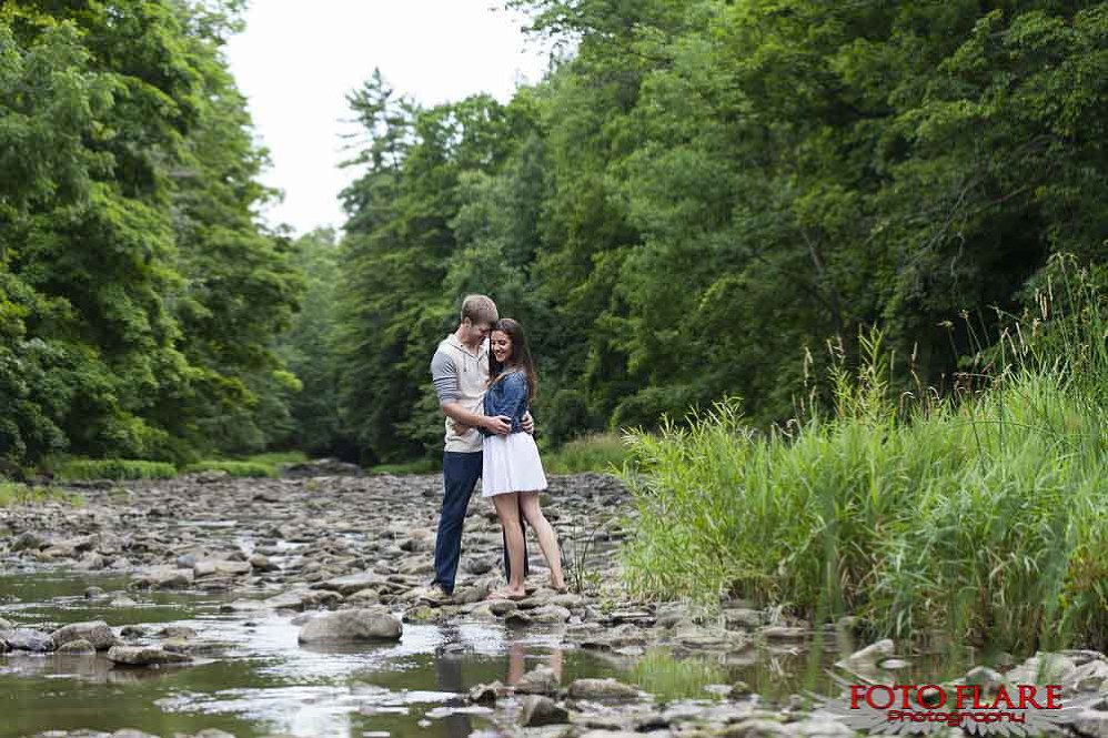 Engagement photos in a stream
