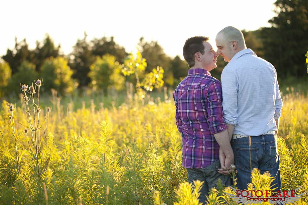 Sunset engagement in Hamilton