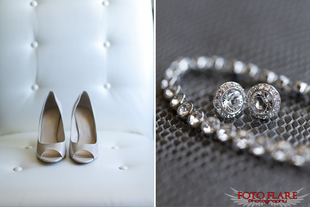 Wedding shoes and jewellery