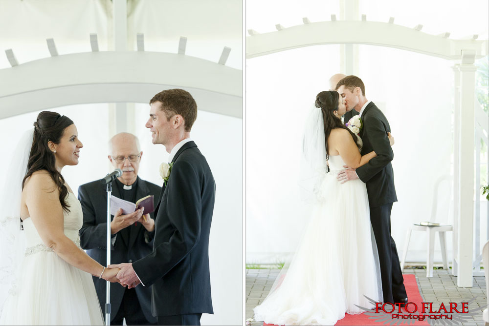 First kiss and vows