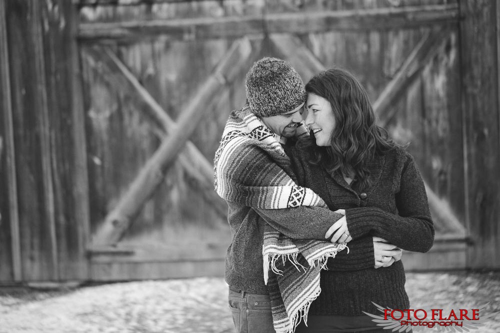 Winter engagement picture
