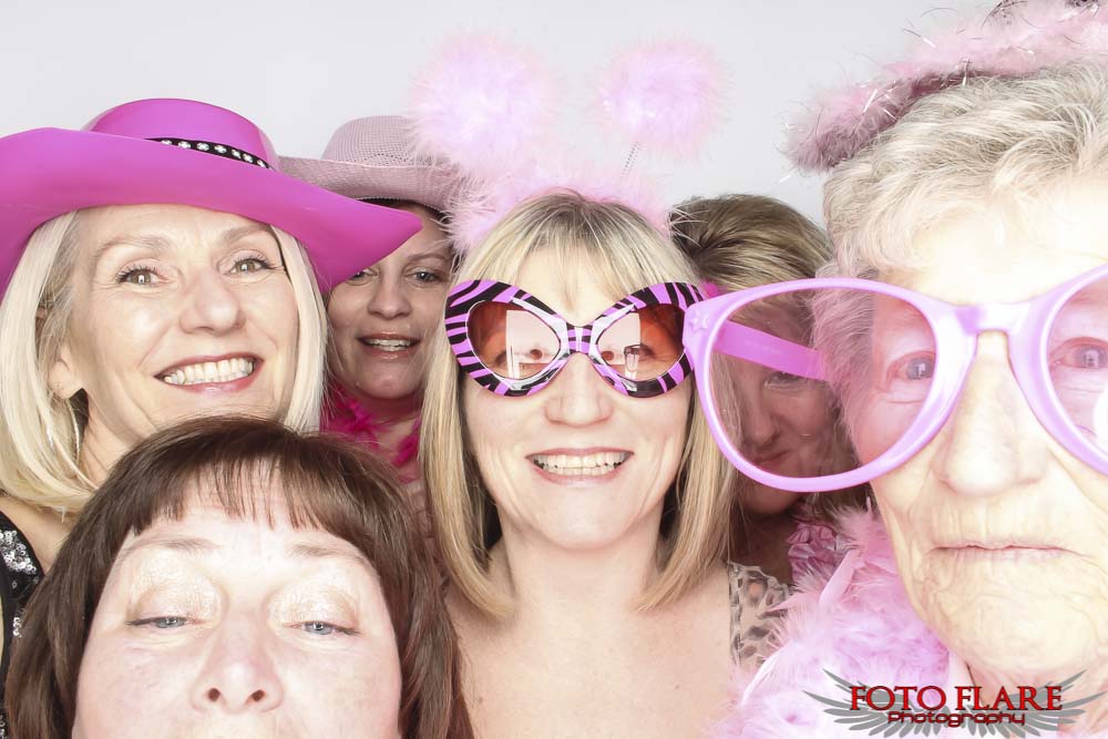 Large group of women in a photo booth