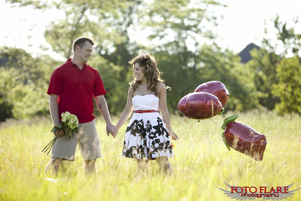 Outdoor engagement photo