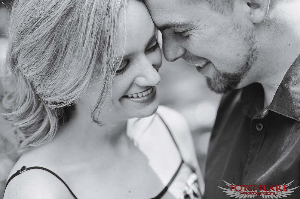 Close up portrait of a couple in love