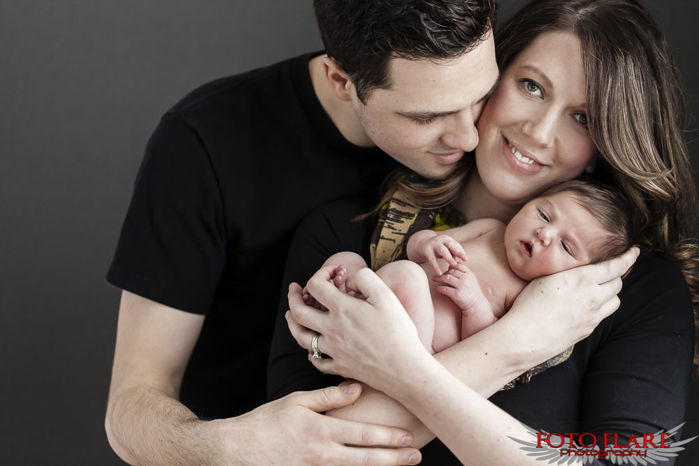Family photo with newborn