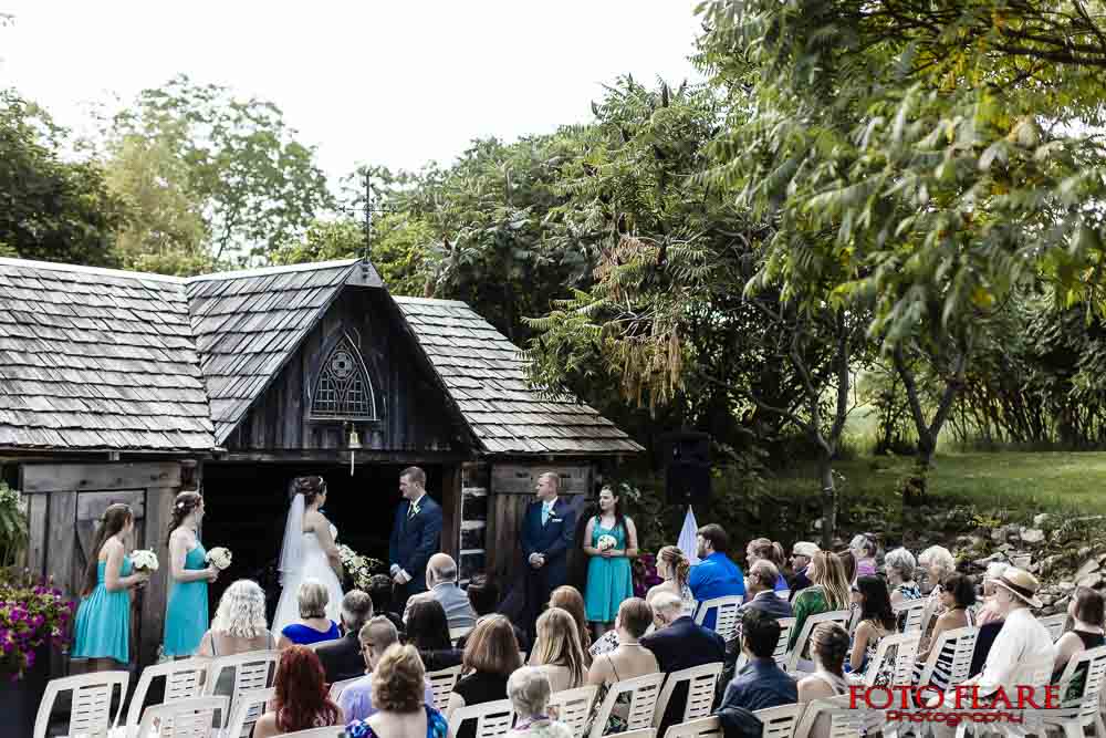 Wedding ceremony at David Springer Estate in Burlington ON