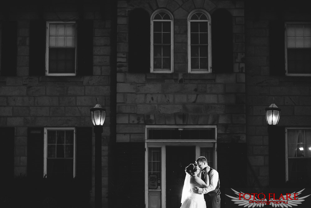 wedding photo at night David Springer Estate