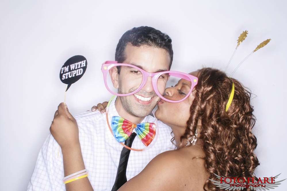 Kissing in our photo booth