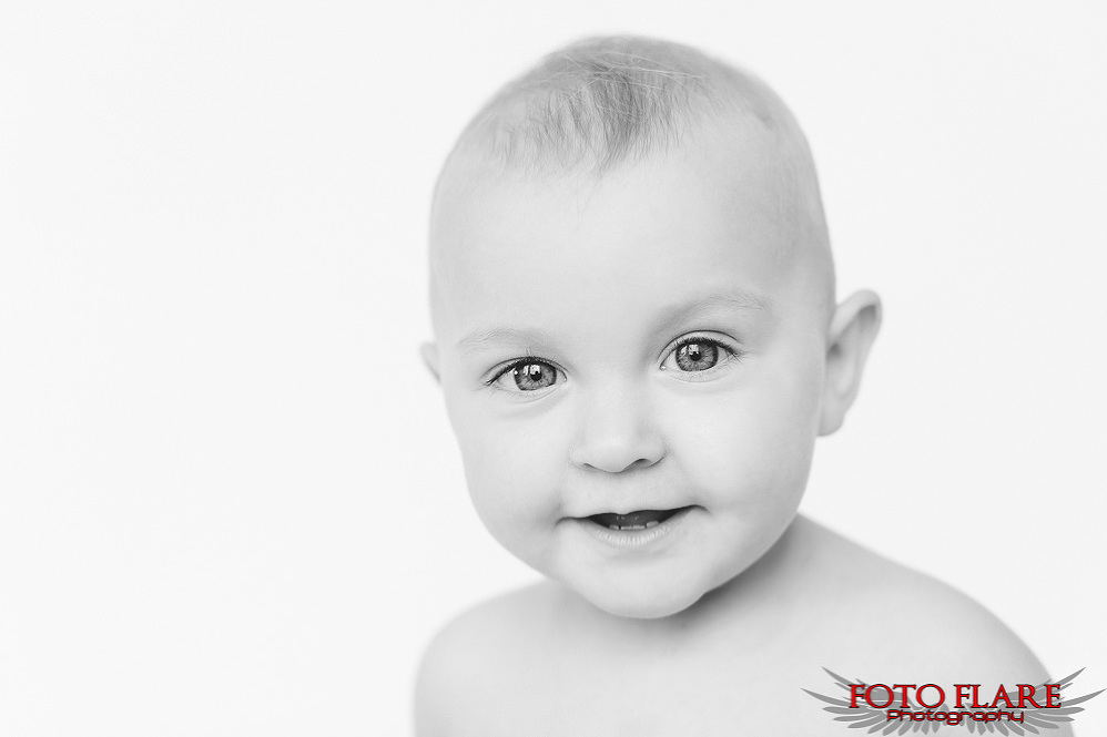 Portrait of a baby girl at one year old