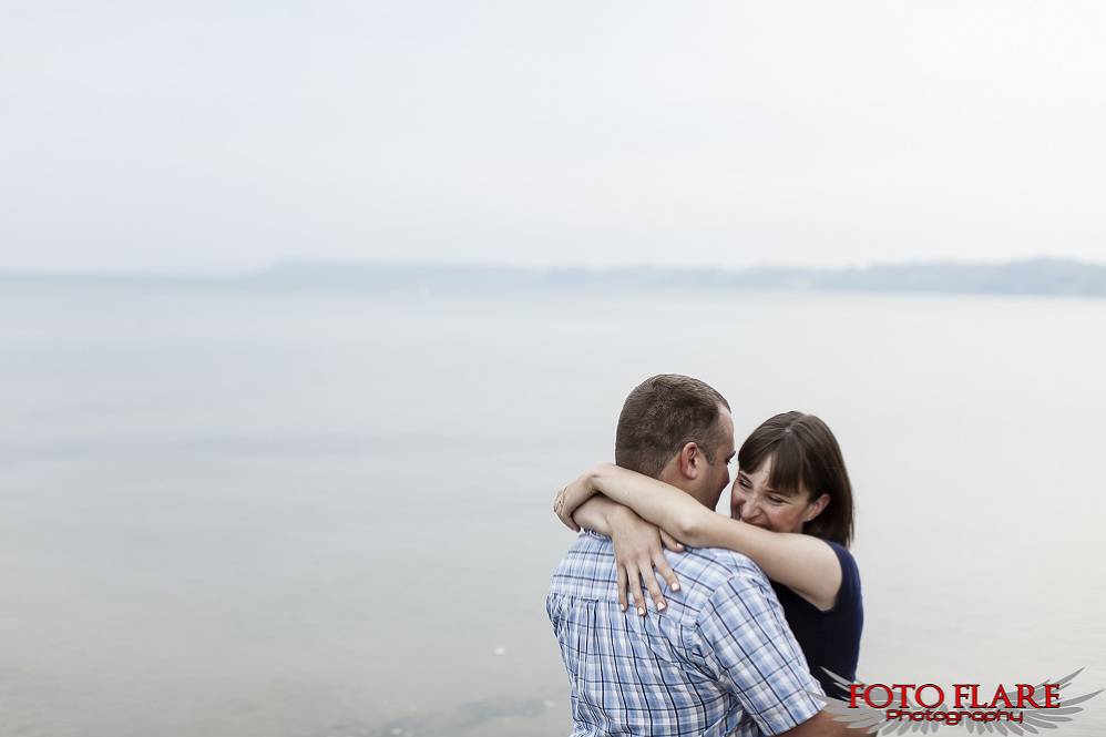 Engagement photo by the water