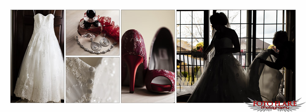 Brides shoes and jewellery