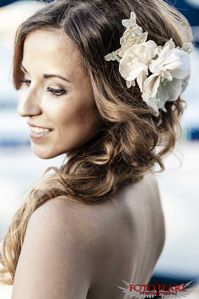 Wedding hair and flower