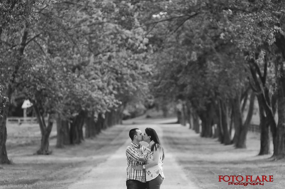 Engagement photos on old dirt road