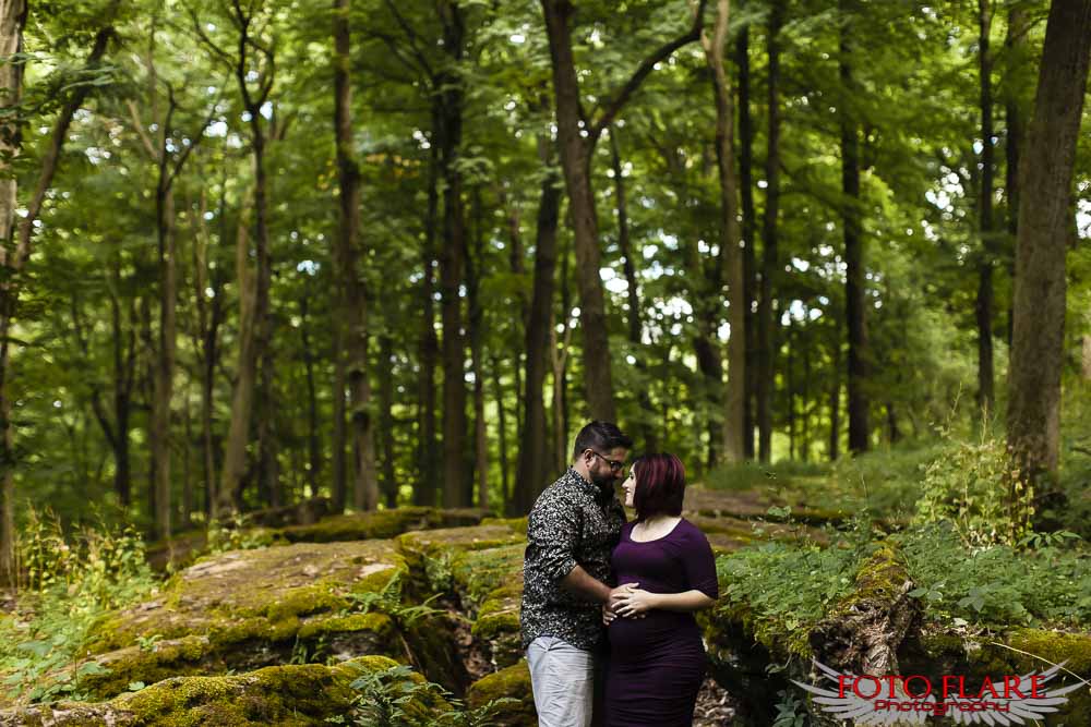 Maternity photos in a forest