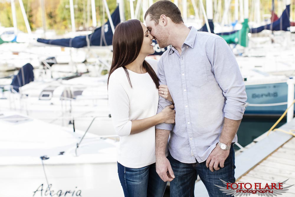 Engagement pictures with sailboats