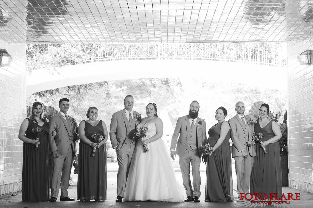 Wedding party in the tunnel at the RBG