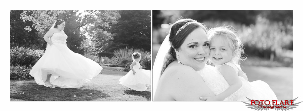 Twirling dresses with the flower girl