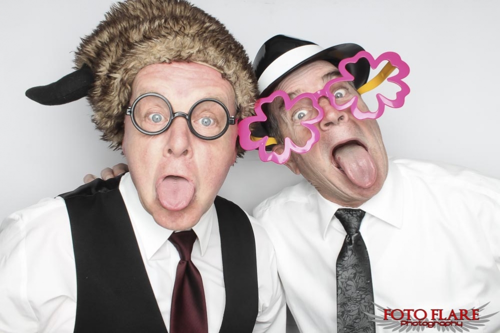 2 guys in a photo booth