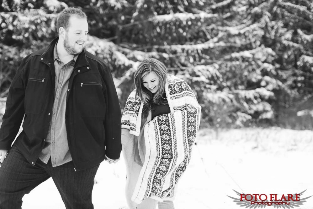 Winter engagement photographs