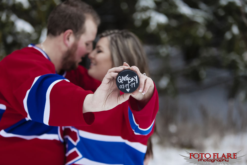 Hockey engagement photos