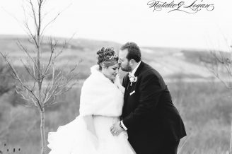 B&W wedding photo in Hamilton Ontario