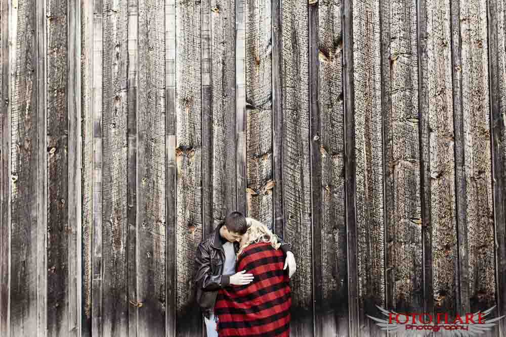 Engagement images at a barn