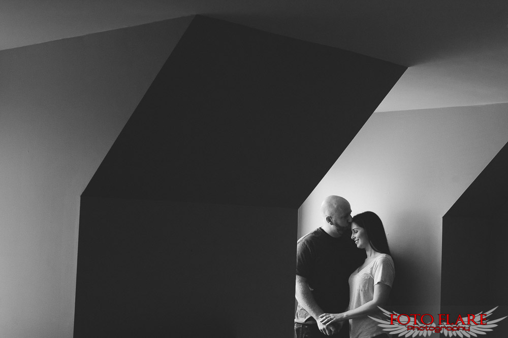 Couple engagement inside home