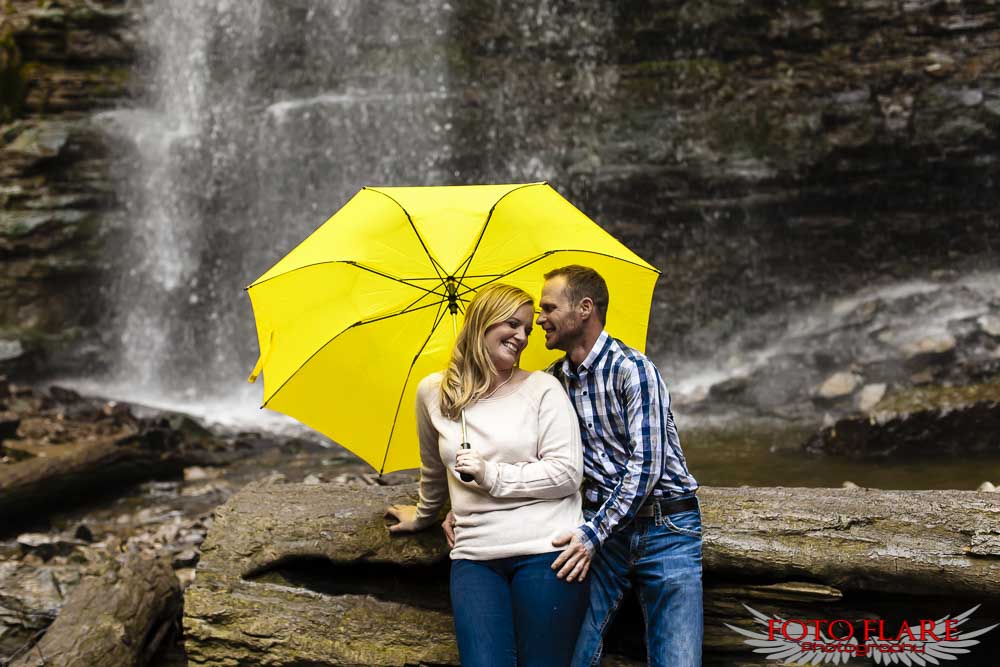 Hamilton waterfall engagement pictures