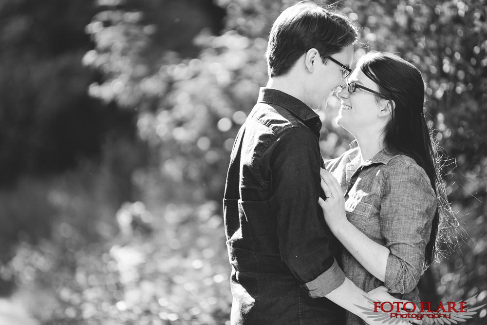 B&W couple portraits in Georgetown