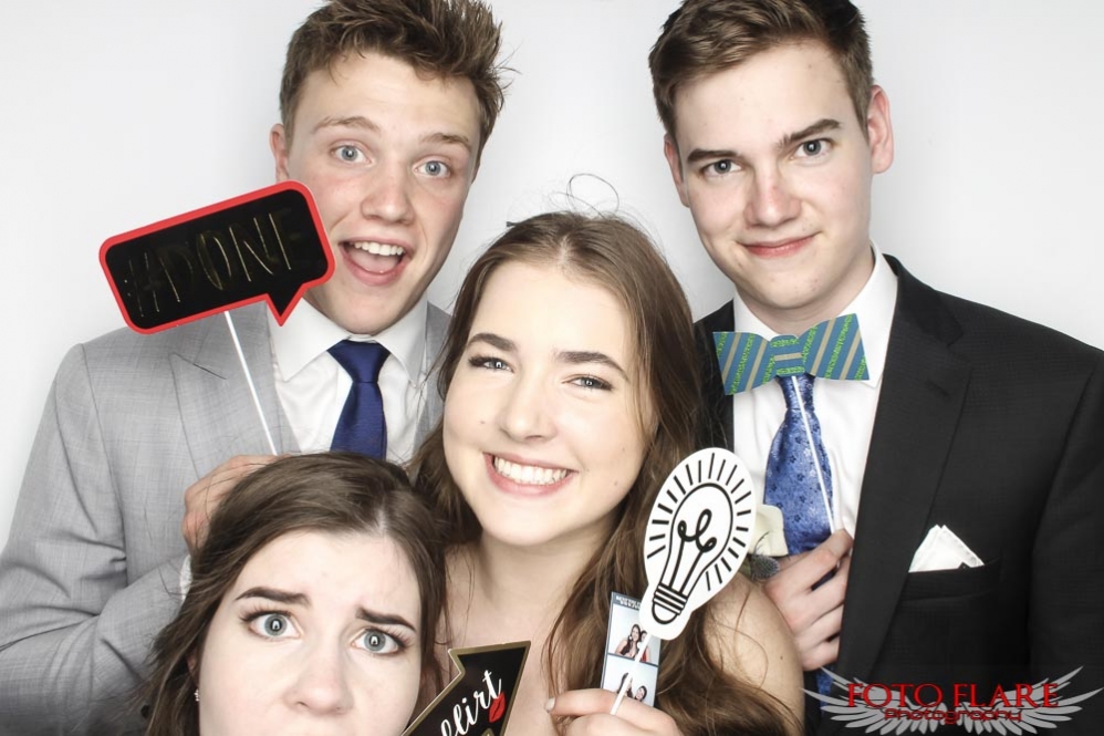 Photo booth images from high school prom