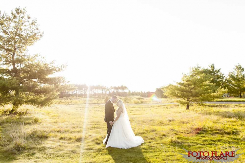 Wedding photos at sunset