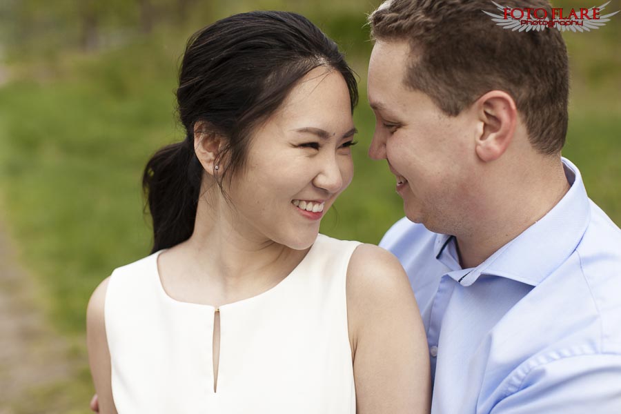 Close up cute engagement picture